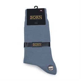 Born Penye Dikişsiz Erkek Soket Çorap - Açık Gri